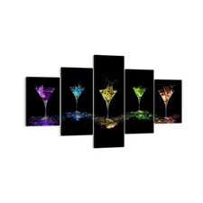 Wandbilder 125x70cm 5 tlg