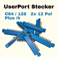 USERPORT Stecker für Commodore C 64, 128, plus/4, VC20, Kartenstecker 2x12 Pol