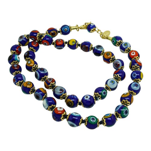 Murano glas halskette - glas, blau
