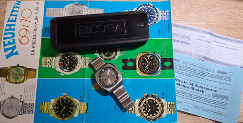 Sicura 42mm silver date - sicura,