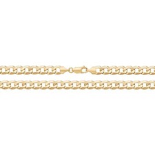 Schwere Gelbgold Panzerkette 22 Zoll Herren 7 mm breit Punze Britisch 22 Gram...