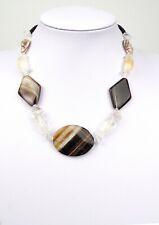 Halskette Achat/Kristall Damen