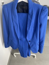 ZARA Zweiteiler  Anzug Büro festlich taufe Gast Blau XS S