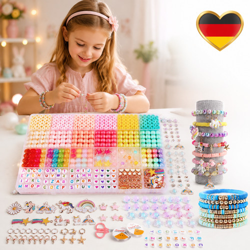 Perlen auffädeln bastelset - perlen,