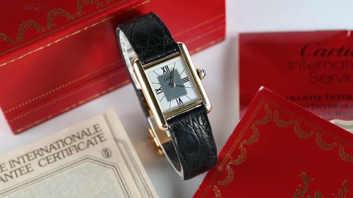 Cartier tank vermeil - cartier,