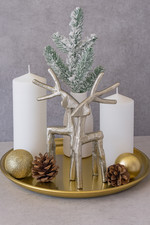 Rentier Figuren 2er Set Silber