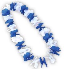 Hawaii Kette blau/weiß Hawaiikette Kette Fasching Hula Deko 124690013