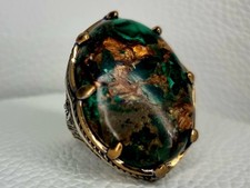 925 Silber Ring Malachit