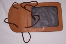 Brustbeutel aus Leder, Gr. 13 cm x 10 cm