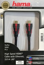 HDMI-Kabel 2 Meter 4K HDMI Anschluss vergoldet for PS3