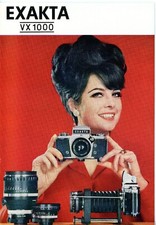 IHAGEE Prospekt EXAKTA VX1000 VX 1000 Kamera Broschüre Flektogon Trioplan Y4889