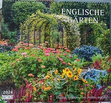 Kalender  2024 !! Englische Gärten 3sprachig 36x38cm  "Dumont"   gebraucht 