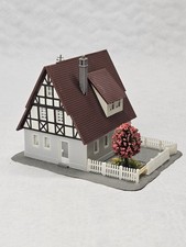 FALLER 130206 H0 EINFAMILIENHAUS mit GARTEN fertig gebaut SAMMLER VINTAGE AMS