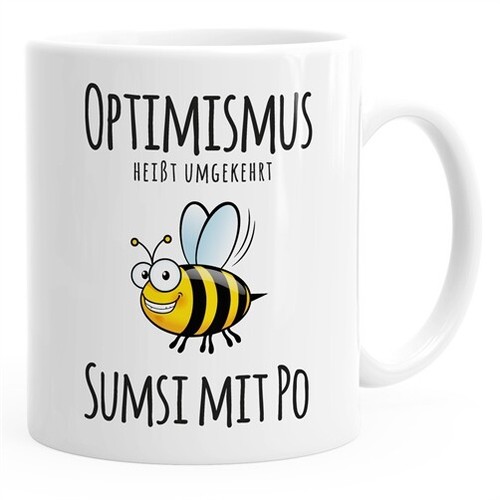Kaffee tasse spruch optimismus - kaffee-tasse,