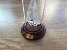 Mayflower Glass Raycing Yacht Segelboot Deko Glas Holz Jolle Selten Geschenk