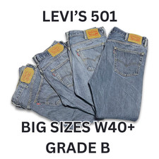 BIG SIZE LEVI'S 501 STRAIGHT / RELAXED LEG - GRADE B - W40 W42 W44 W46+