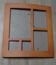 Bilderrahmen Collage Holz Natur 5 Bilder 21x24 cm zum Aufstellen Glas Rahmen top