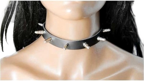 Leder choker mit patronen - leder,