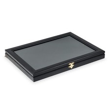 Pin-Vitrine aus Holz schwarz