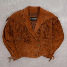 Vintage 90er Wildleder Fransen