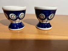 Original Bunzlauer Keramik 2  Eierbecher Ø5,4cm x H5,2cm Dekor 8