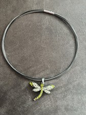 Top Modeschmuck Damen Halskette Halsband Libelle Dragonfly Geschenk Glitzer