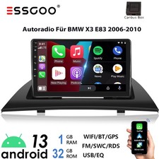 9" Apple CarPlay Android 14 Autoradio 1+32G GPS Navi FM Für BMW X3 E83 2006-2010