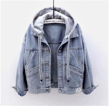 Jacke Kapuze Pullover Denim