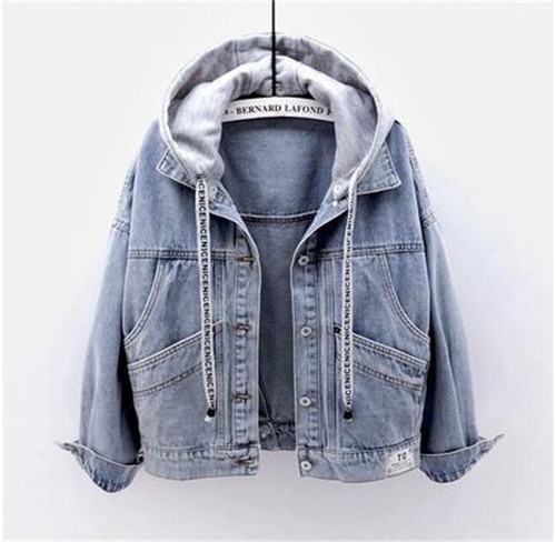 Jacke kapuze pullover denim - kapuze,