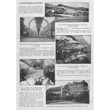 WUPPERTAL Deutschland Die Elberfelder Schwebebahn - Antikdruck 1901