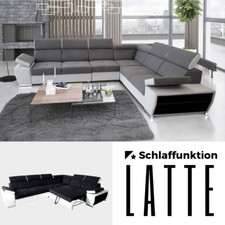 Ecksofa mit Schlaffunktion Latte Bettkasten Schlafsofa Eckcouch Groß XXL 19