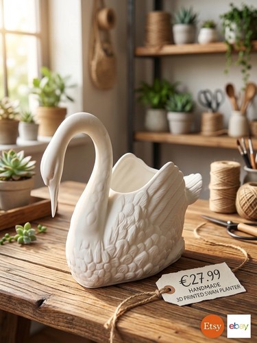 Luxus schwan vase weiß - luxus,