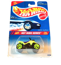 ✅  Hot Wheels SUZUKI QUADRACER in OVP * 1995 Hot Hubs Series * lime green * MOC