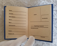 Mitgliedsbuch des DTSB - Deutscher Turn- und Sportbund der DDR, Blanko