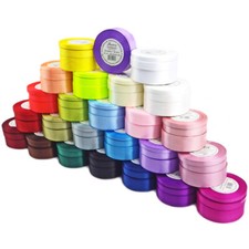 22 Meter Satinband Bastelband Schleifenband Geschenkband  6 12 25 mm auf Rolle