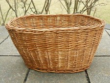 Korb Erntekorb Pflanzkorb GROSS, oval, alt + aufgearbeitet! Ca. 53 x 31 x 25 cm