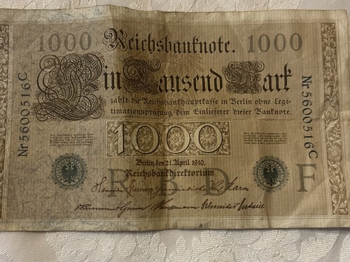 Reichsbanknote 1000 mark vom - 1000,