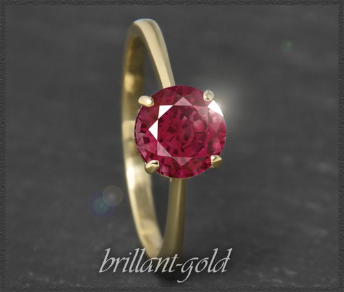 Rubin ring aus 585 - aus, gelbgold