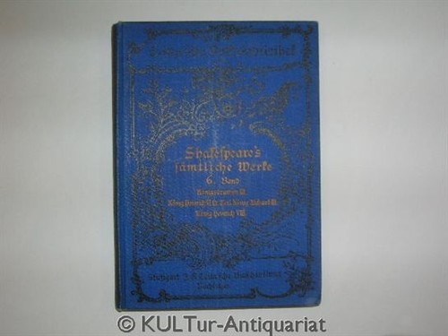 Shakespeares sämtliche werke - shakespeares,