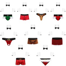 DE Herren Shorts Hipster Höschen Sexy String Rentier Slips Boxer Jockstrap Trim