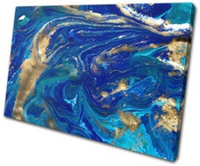 Marble Effect Design Blue Gold