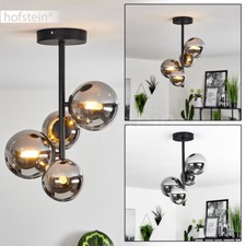 Decken Leuchte Lampe Rauchglas Ess Wohn Schlaf Zimmer Raum Beleuchtung 4-flammig