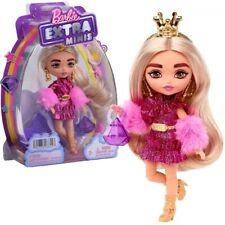 Barbie Puppe in der Krone Mattel EXTRA MINIS Party-Styling 15 cm