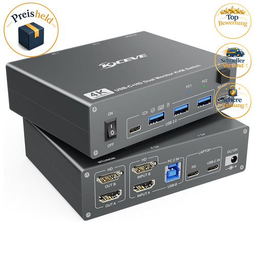 Kvm switch 2 monitore - 2,