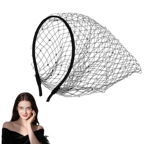 Fascinator schwarz mesh - fascinator,