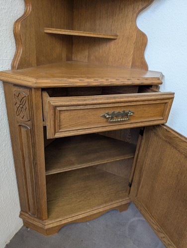 Eckvitrine eiche rustikal - eiche,