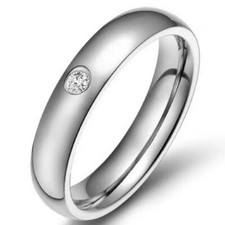 EDELSTAHL DAMENRING MIT