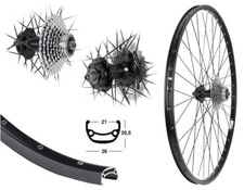 28" Hinterrad 21-622 Laufrad Disk 6-Loch Scheibenbremse + 9-Fach Kranz 27 Gang