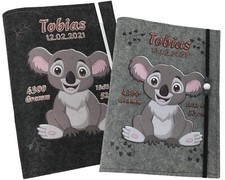 U Heft Hülle mit Namen Filz