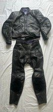 Schwarze lederkombi volleder - schwarze,